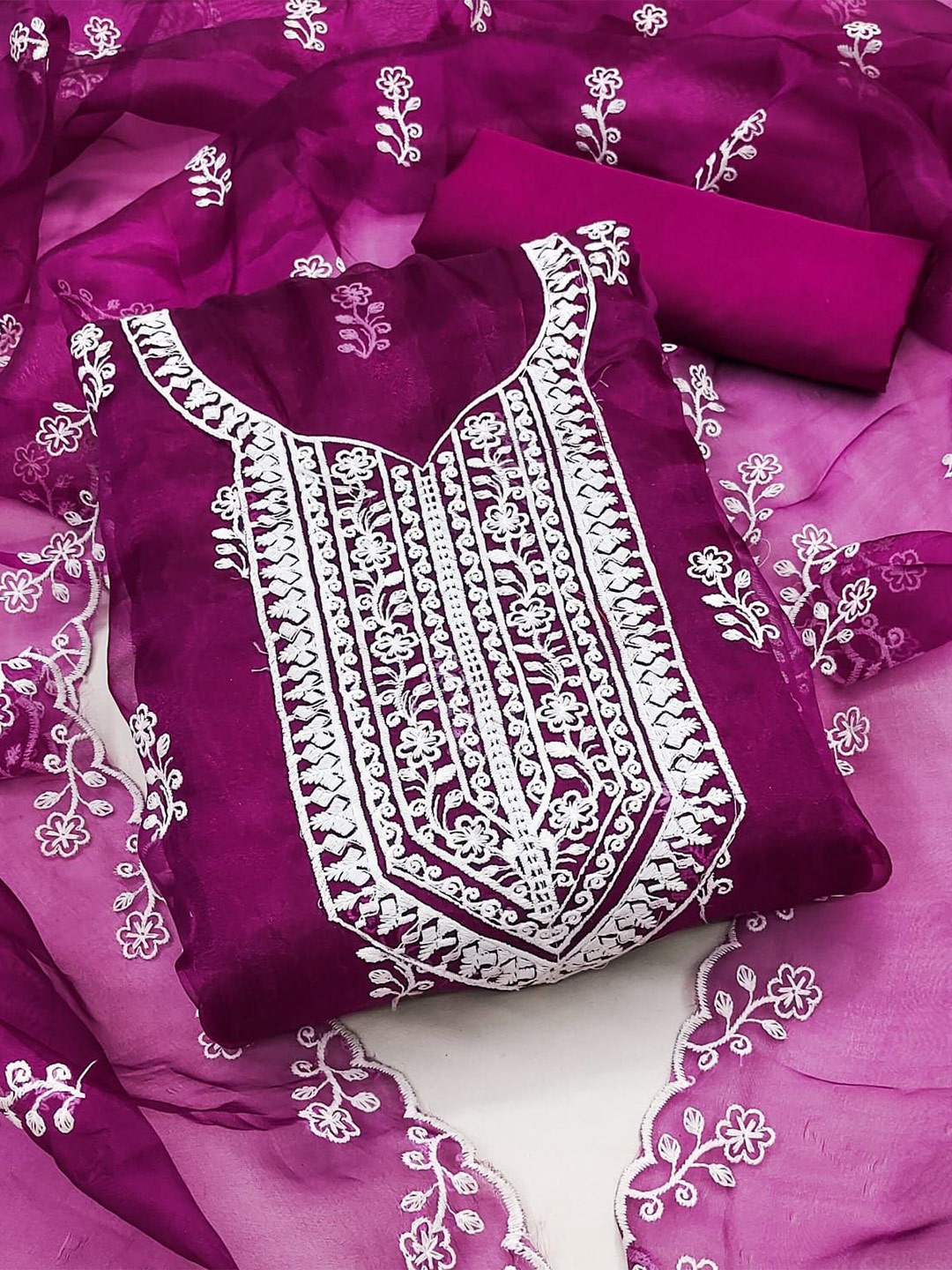 ZEEPKART Ethnic Motifs Woven Design Thread Work Organza Unstitched Dress Material, Purple
ZEEPKART Ethnic Motifs Woven Design Thread Work Organza Unstitched Dress Material, Purple