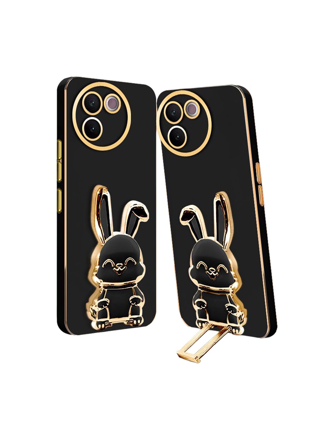 Karwan Vivo V30E Soft Back Case With 3D Bunny Folding Stand Mobile Accessories, Black
Karwan Vivo V30E Soft Back Case With 3D Bunny Folding Stand Mobile Accessories, Black