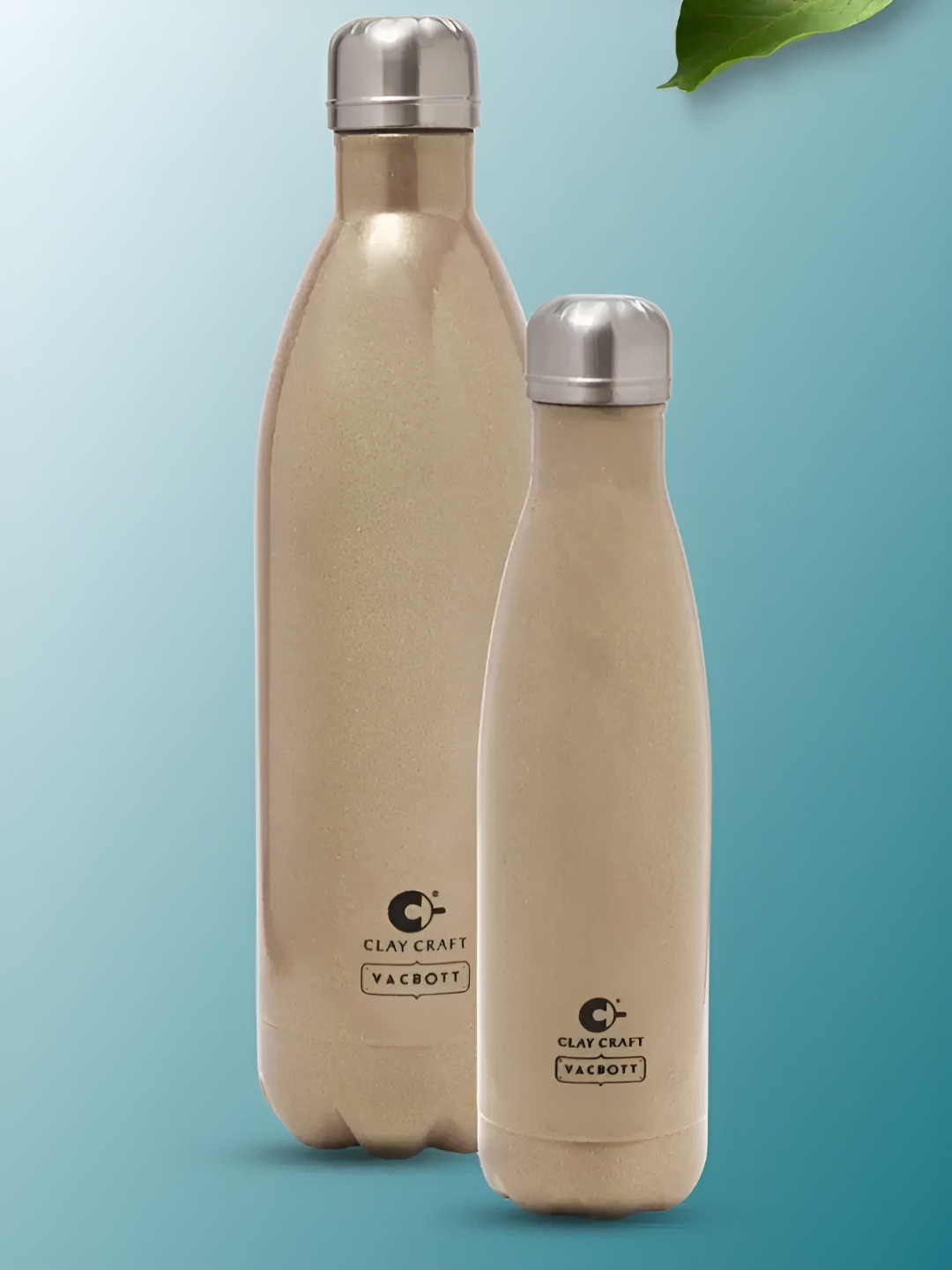 CLAY CRAFT Fiesta Gold-Toned 2Pieces Stainless Steel Double Wall Vacuum Water Bottles
CLAY CRAFT Fiesta Gold-Toned 2Pieces Stainless Steel Double Wall Vacuum Water Bottles