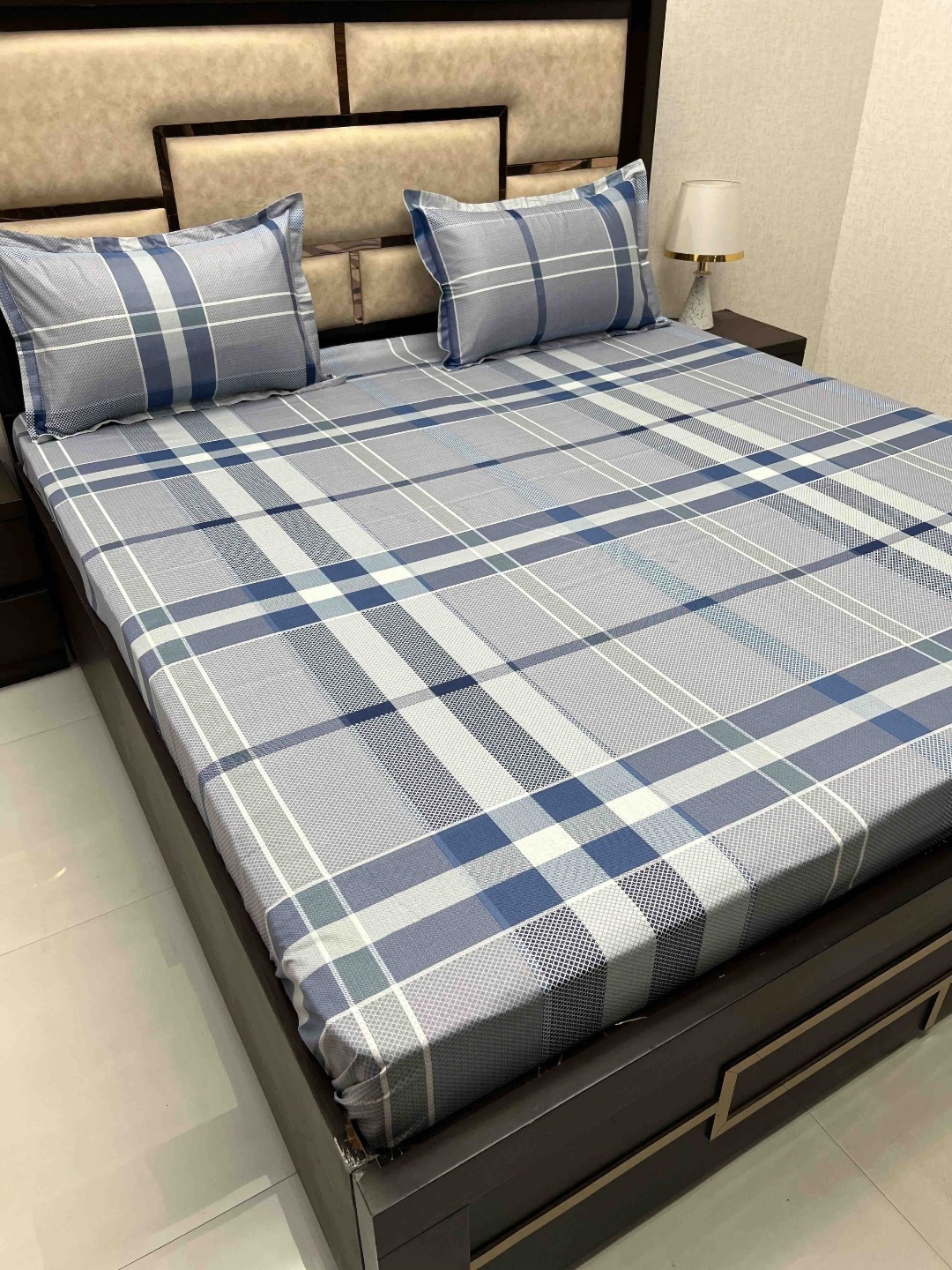Pure Decor Cotton Queen Size Double Bedsheet With 2 Pillow Covers 2.28m X 2.54m, Blue
Pure Decor Cotton Queen Size Double Bedsheet With 2 Pillow Covers 2.28m X 2.54m, Blue