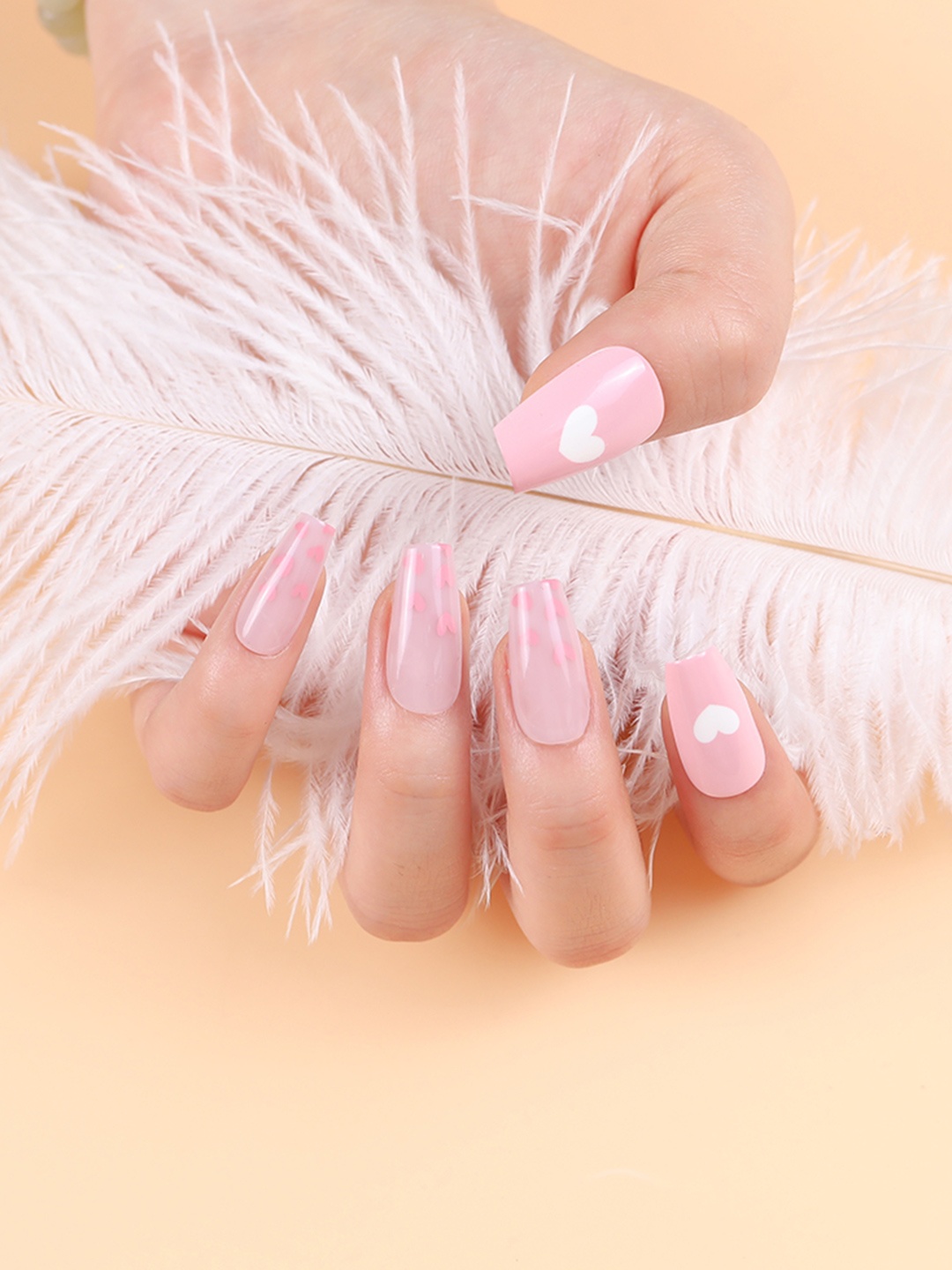 LICK 30 Pcs Glossy Heart Print Long Fake Nail Extension/Artificial/Press On Nails - Pink
LICK 30 Pcs Glossy Heart Print Long Fake Nail Extension/Artificial/Press On Nails - Pink