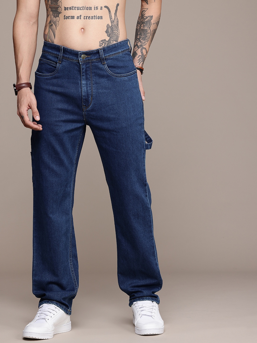 The Roadster Life Co. Men Straight Carpenter Fit Light Fade Stretchable Jeans, Blue
The Roadster Life Co. Men Straight Carpenter Fit Light Fade Stretchable Jeans, Blue