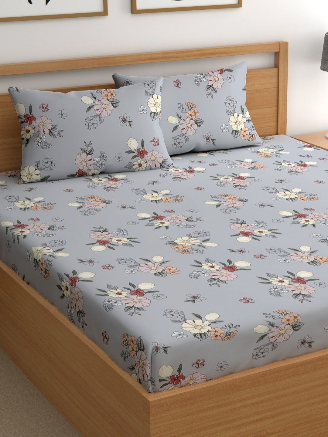 CHHAVI INDIA Blue & Green Floral Microfiber210 TC King Bedsheet With 2 Pillow Covers
CHHAVI INDIA Blue & Green Floral Microfiber210 TC King Bedsheet With 2 Pillow Covers