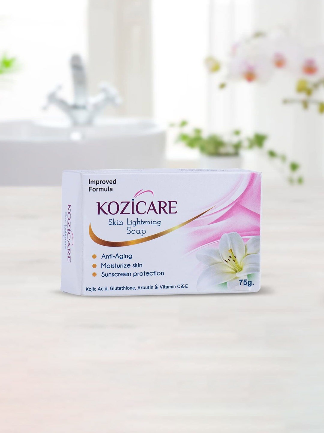 KOZICARE Set Of 3 Kojic Acid Glutathione Skin Excess Oil Control Soap - 75 gm Each, White
KOZICARE Set Of 3 Kojic Acid Glutathione Skin Excess Oil Control Soap - 75 gm Each, White