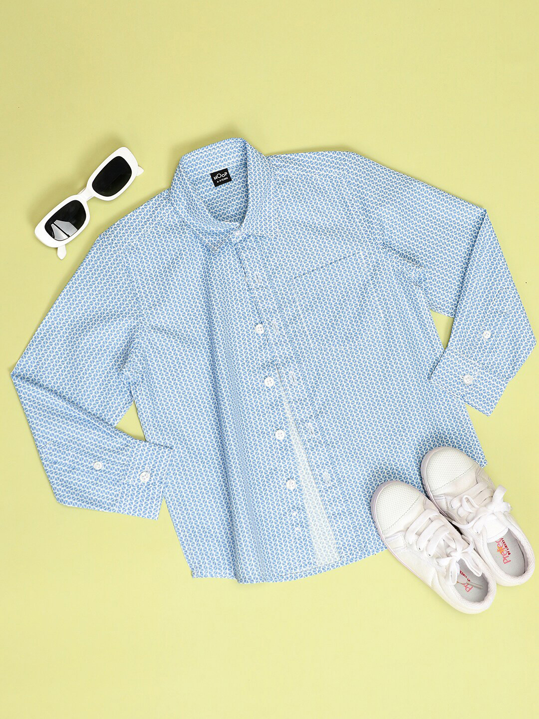 Hoop Boys Slim Fit Checked Spread Collar Casual Shirt, Blue
Hoop Boys Slim Fit Checked Spread Collar Casual Shirt, Blue