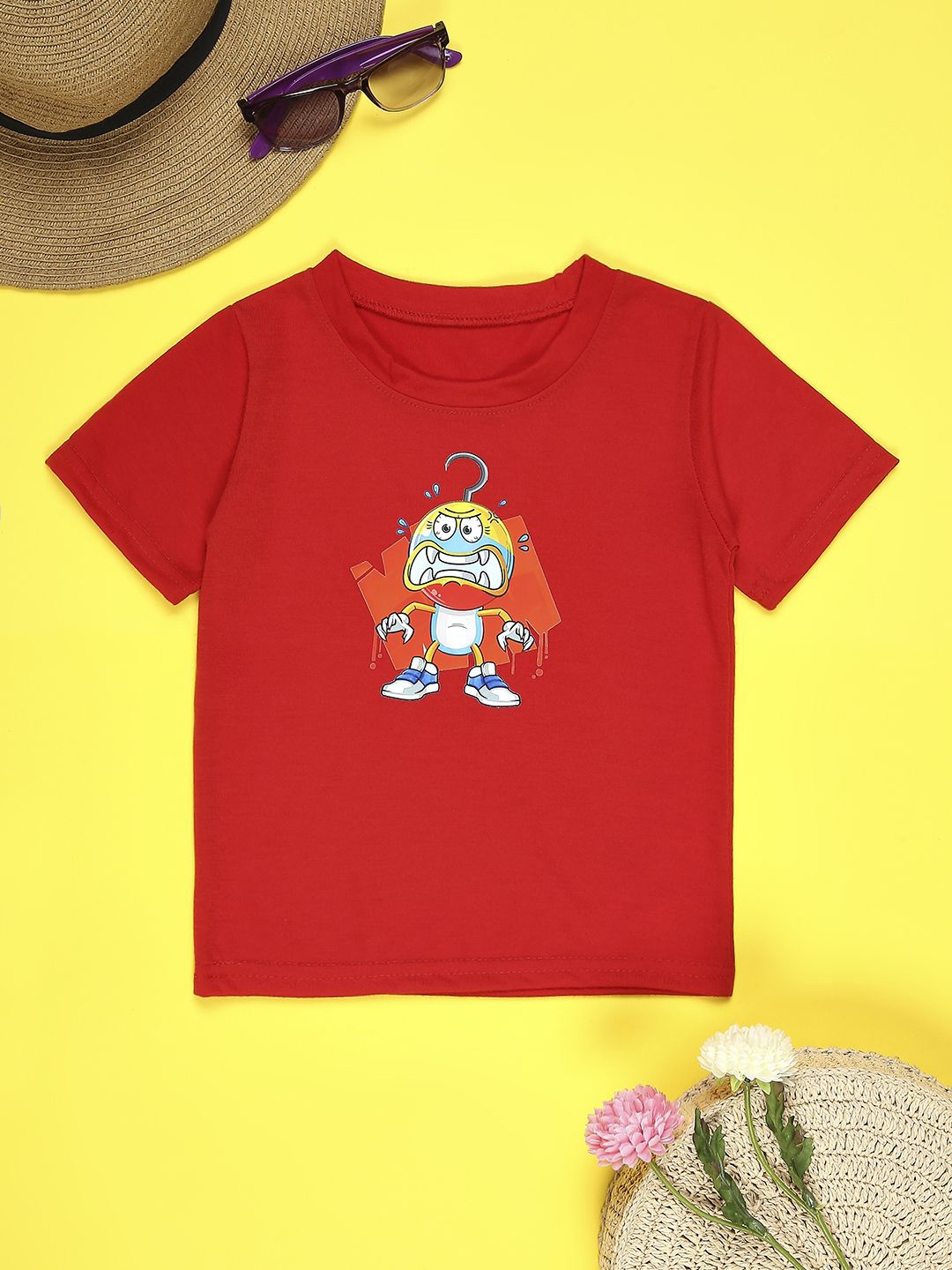 Cutiekins Boys Round Neck Short Sleeves Graphic Printed Regular Fit Cotton T-shirt, Red
Cutiekins Boys Round Neck Short Sleeves Graphic Printed Regular Fit Cotton T-shirt, Red