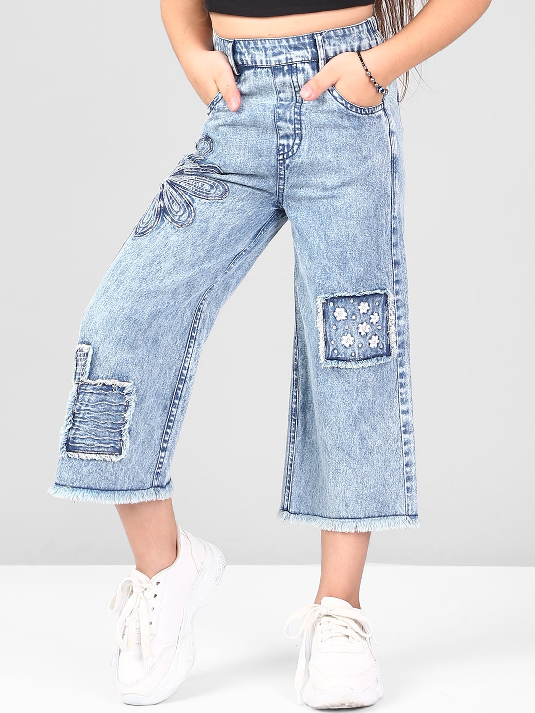 Naughty Ninos Girls Original Mid-Rise Clean Look Heavy Fade Embroidered Cotton Jeans, Blue
Naughty Ninos Girls Original Mid-Rise Clean Look Heavy Fade Embroidered Cotton Jeans, Blue