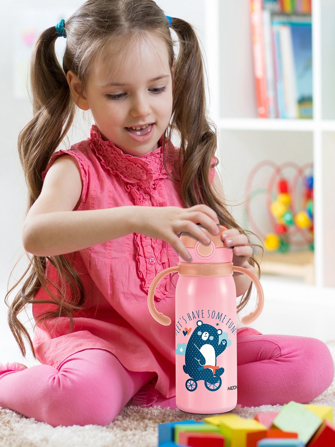 Milton Kiddo 450 Pink Thermosteel Vacuum Insulated Water Bottle With Spout Lid 435 ml
Milton Kiddo 450 Pink Thermosteel Vacuum Insulated Water Bottle With Spout Lid 435 ml