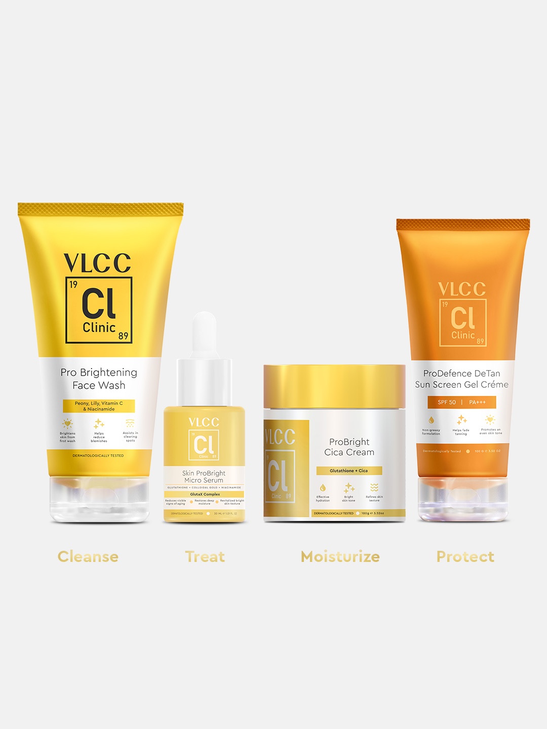 VLCC Clinic Get the Glow Regime for Skin Brightening, Discoloration & Anti-Pigmentation, Yellow
VLCC Clinic Get the Glow Regime for Skin Brightening, Discoloration & Anti-Pigmentation, Yellow