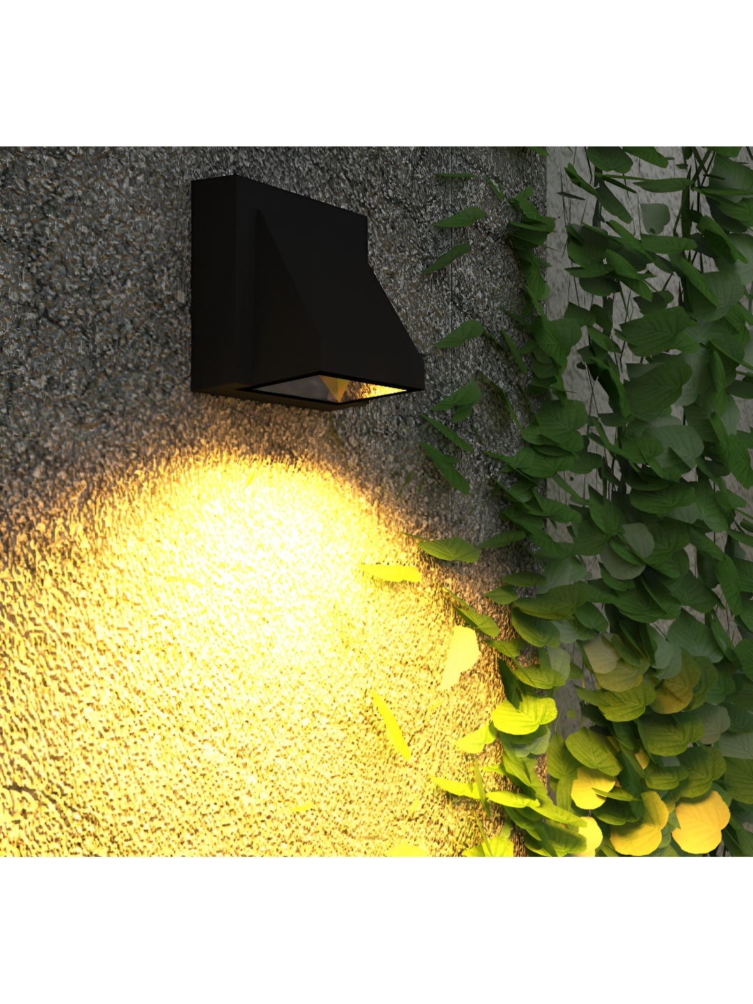 SPARK WORLD Black Metal Textured Outdoor Lamps