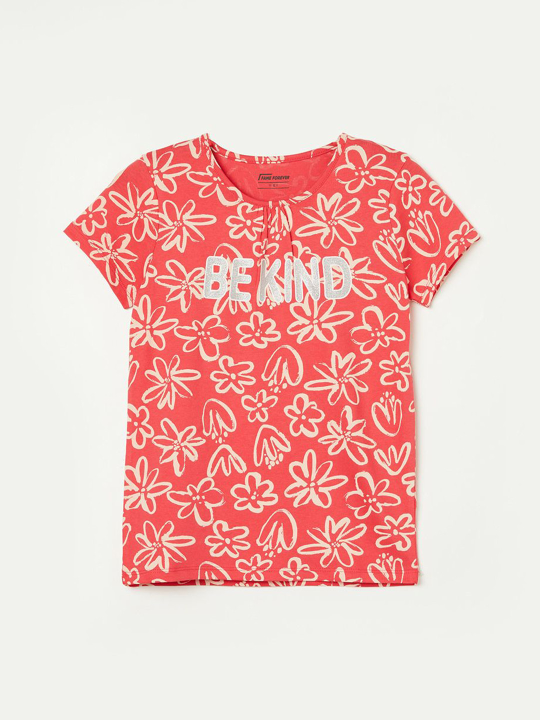 Fame Forever by Lifestyle Girls Conversational Printed Round Neck T-shirt, Coral
Fame Forever by Lifestyle Girls Conversational Printed Round Neck T-shirt, Coral