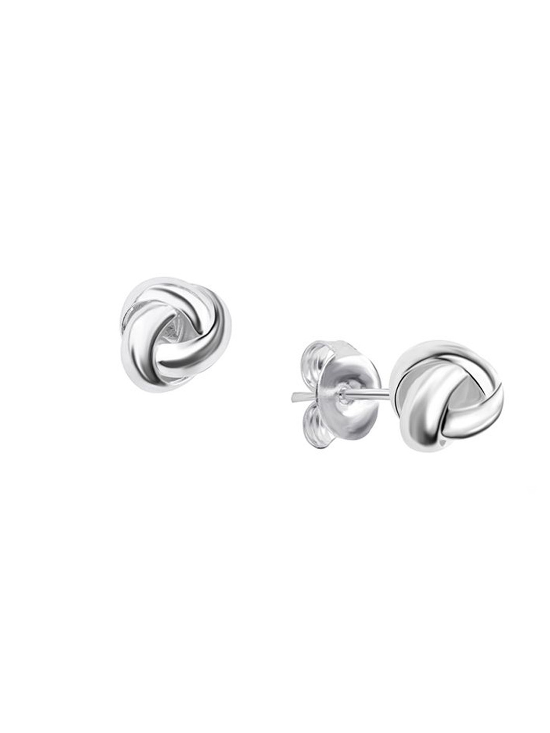 Nistra Women Spherical Studs Earrings, Silver 
Nistra Women Spherical Studs Earrings, Silver