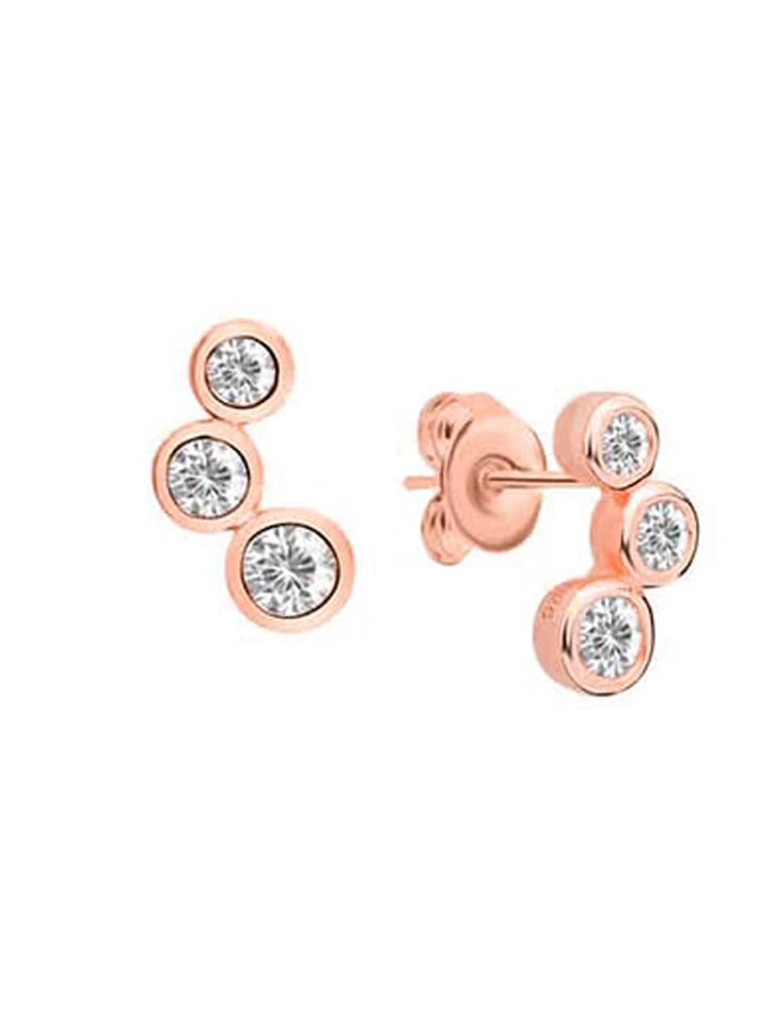 Nistra Rose Gold-Plated Cubic Zirconia-Studded Sterling Silver Circular Studs Earrings
Nistra Rose Gold-Plated Cubic Zirconia-Studded Sterling Silver Circular Studs Earrings