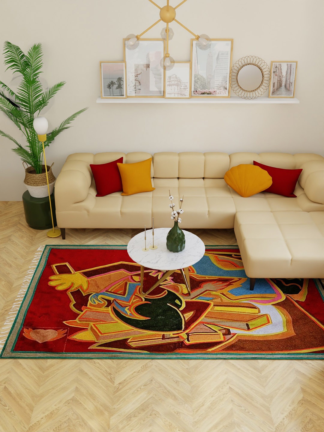 Exotic India Multicolor Wool On Canvas Art-Deco Embroidered Kashmiri Asana Mat, Brown
Exotic India Multicolor Wool On Canvas Art-Deco Embroidered Kashmiri Asana Mat, Brown