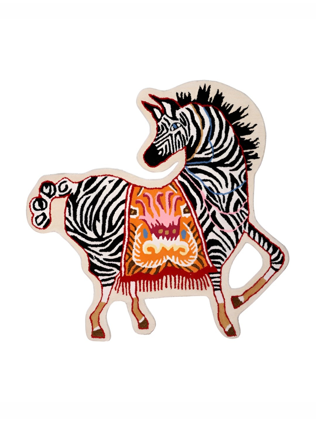 Exotic India Cotton Wool Handmade Saddled Dancing Zebra Shaped Tufted Yogic Asana Mat, White
Exotic India Cotton Wool Handmade Saddled Dancing Zebra Shaped Tufted Yogic Asana Mat, White