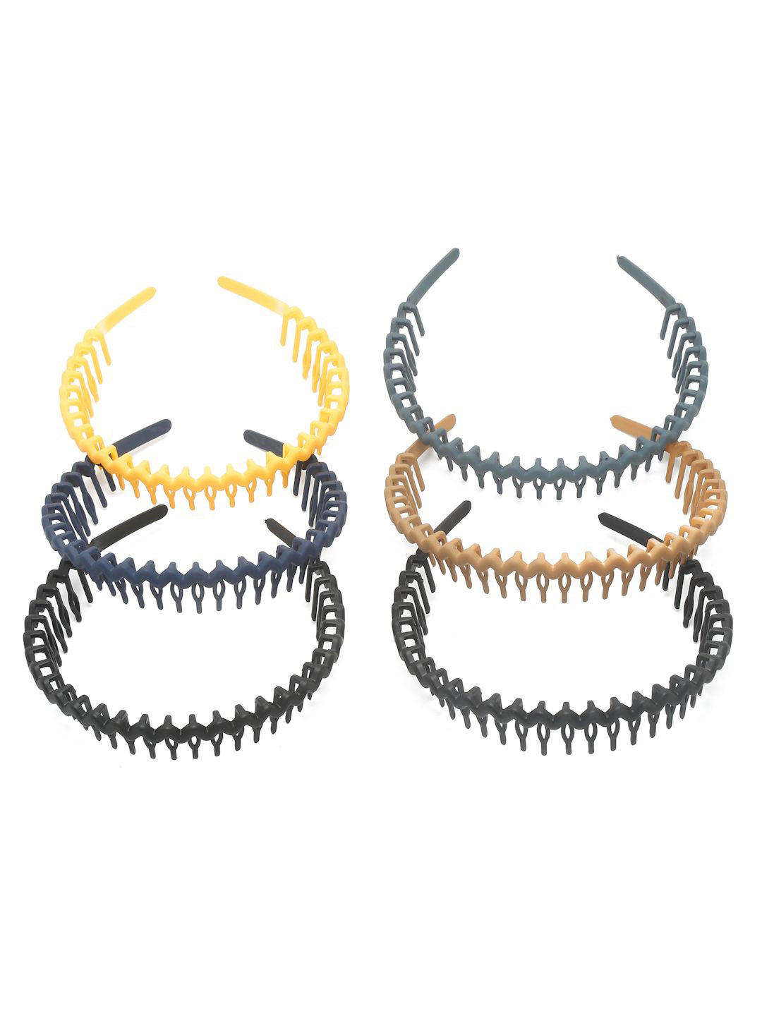 DressBerry Women Set of 6 Hairband, Yellow 
DressBerry Women Set of 6 Hairband, Yellow