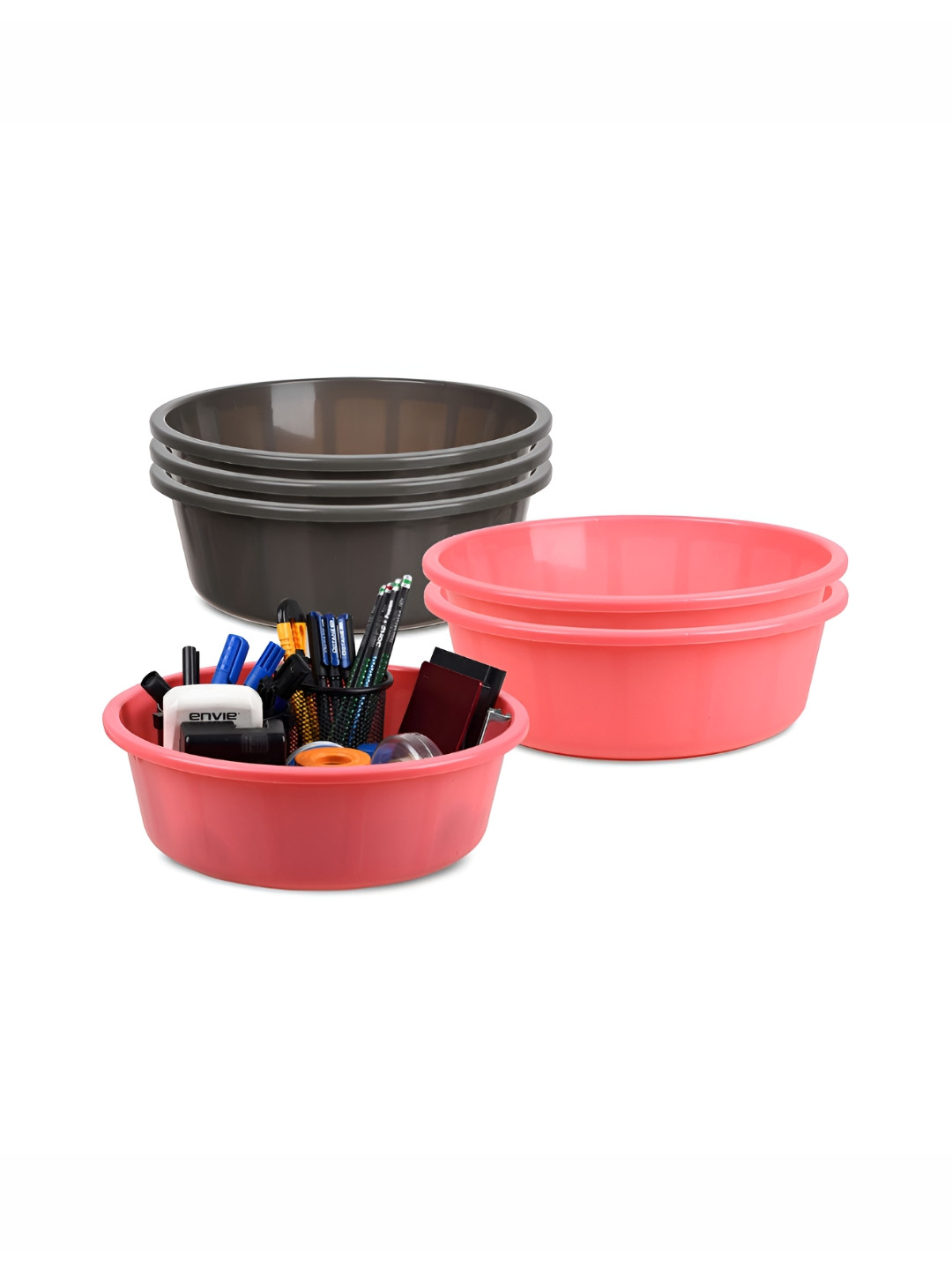 Kuber Industries Grey Set of 6 Regular Desk Organiser, Brown 
Kuber Industries Grey Set of 6 Regular Desk Organiser, Brown