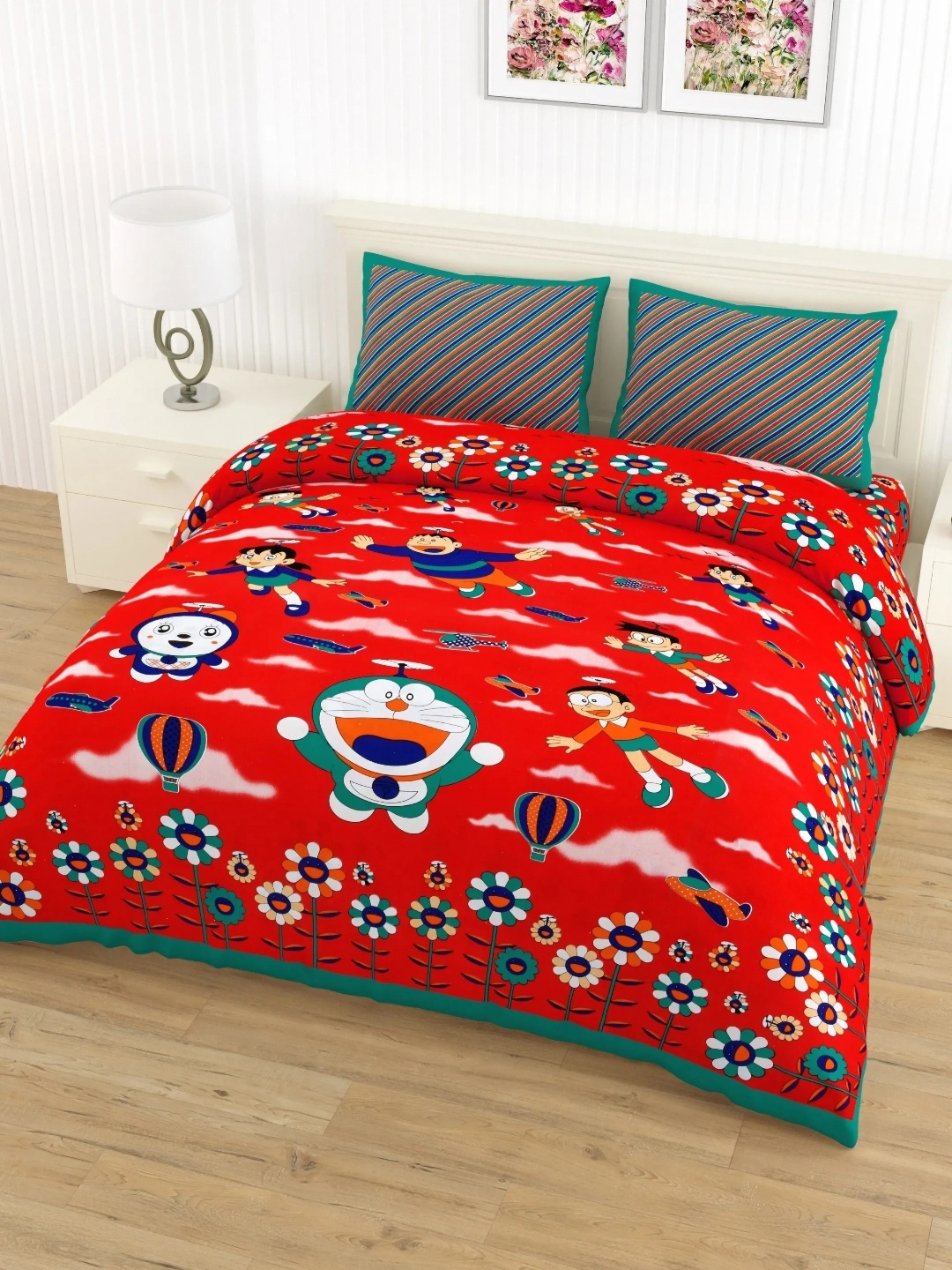 LIVING ROOTS Double Queen Size Jaipur Block Print Cotton Double Bedsheet & 2 Pillow Covers, Red
LIVING ROOTS Double Queen Size Jaipur Block Print Cotton Double Bedsheet & 2 Pillow Covers, Red