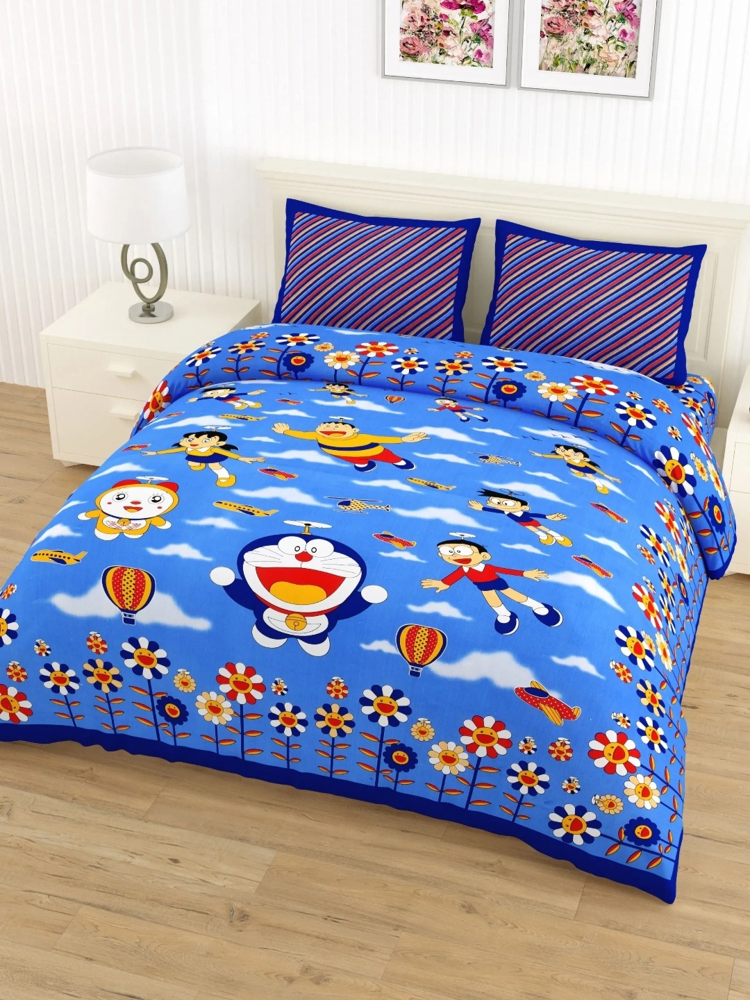 LIVING ROOTS Double Queen Size Jaipur Block Print Cotton Double Bedsheet & 2 Pillow Covers, Blue
LIVING ROOTS Double Queen Size Jaipur Block Print Cotton Double Bedsheet & 2 Pillow Covers, Blue