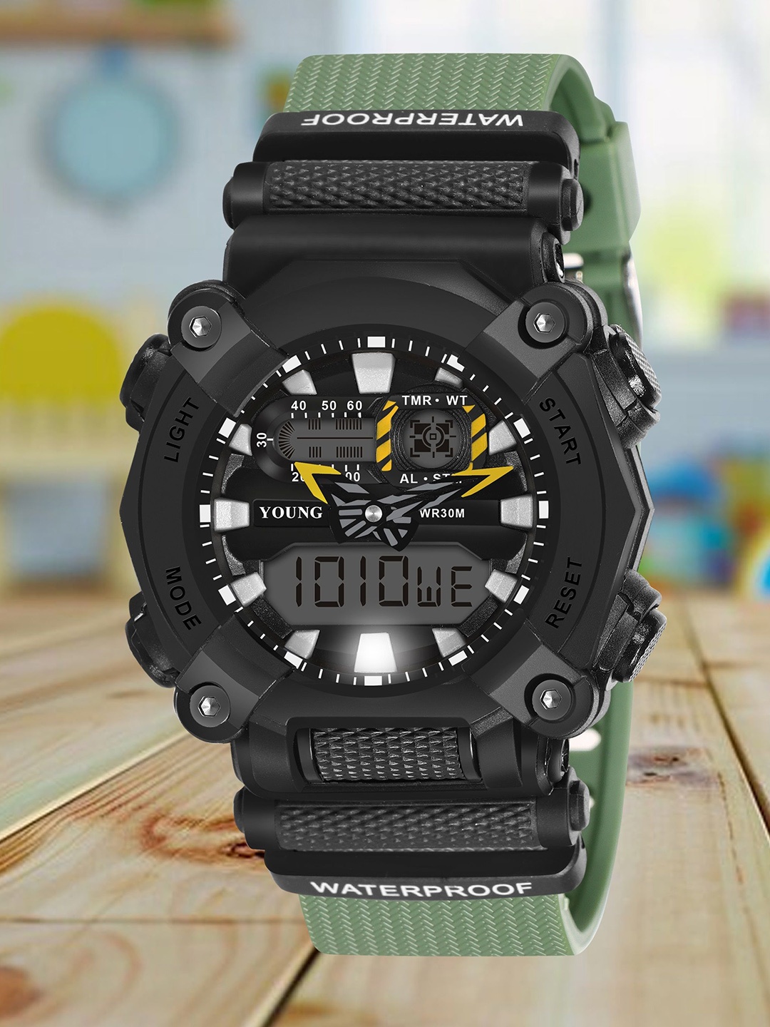 YOUNG MISSION Unisex Kids Dial & Bracelet Style Straps Analogue and Digital Watch KOOL KIDZ ANALOGUE, Green
YOUNG MISSION Unisex Kids Dial & Bracelet Style Straps Analogue and Digital Watch KOOL KIDZ ANALOGUE, Green