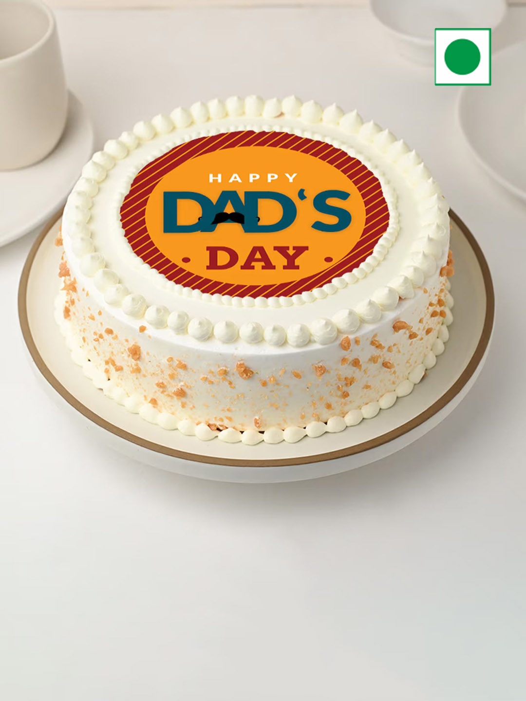 Floweraura Happy Dad's Day Photo Butterscotch Flavor Eggless Round Cake- 2 Kg, White
Floweraura Happy Dad's Day Photo Butterscotch Flavor Eggless Round Cake- 2 Kg, White