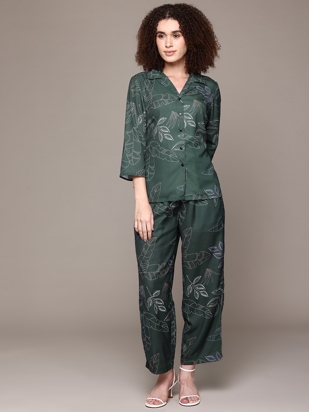 The Roadster Lifestyle Co. Tropical Printed Tie Up Shirt With Trousers Co-Ords, Green
The Roadster Lifestyle Co. Tropical Printed Tie Up Shirt With Trousers Co-Ords, Green