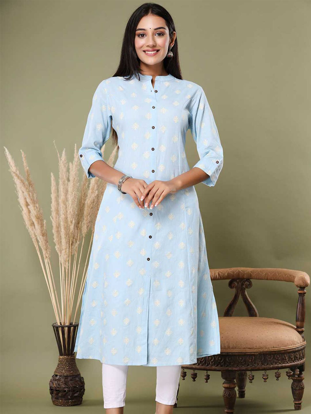 ARAVALII Women Printed, Blue
ARAVALII Women Printed, Blue