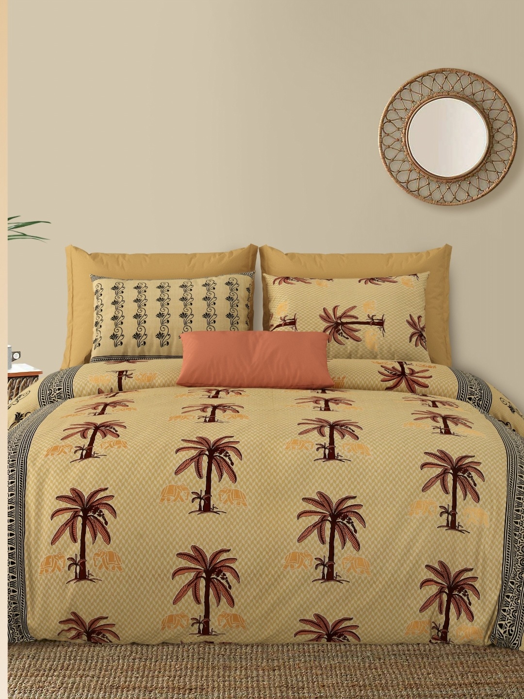 LIVING ROOTS Double King Size Jaipur Block Print Cotton Double Bedsheet & 2 Pillow Covers, Beige
LIVING ROOTS Double King Size Jaipur Block Print Cotton Double Bedsheet & 2 Pillow Covers, Beige