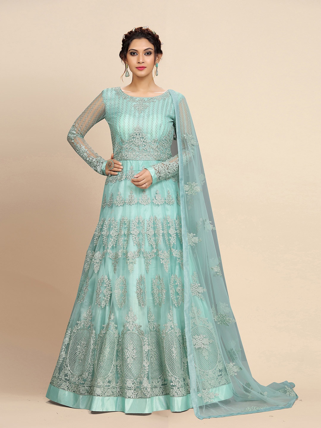 Trendmalls Women Floral Embroidered Beads and Stones Kurti with Trousers & With Dupatta, Blue
Trendmalls Women Floral Embroidered Beads and Stones Kurti with Trousers & With Dupatta, Blue