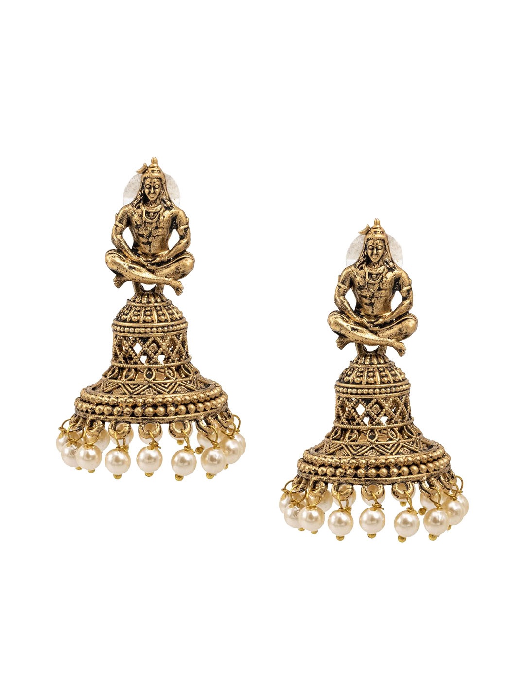 Shining Jewel - By Shivansh Women Gold-Plated Contemporary Jhumkas Earrings 30 gms, White
Shining Jewel - By Shivansh Women Gold-Plated Contemporary Jhumkas Earrings 30 gms, White