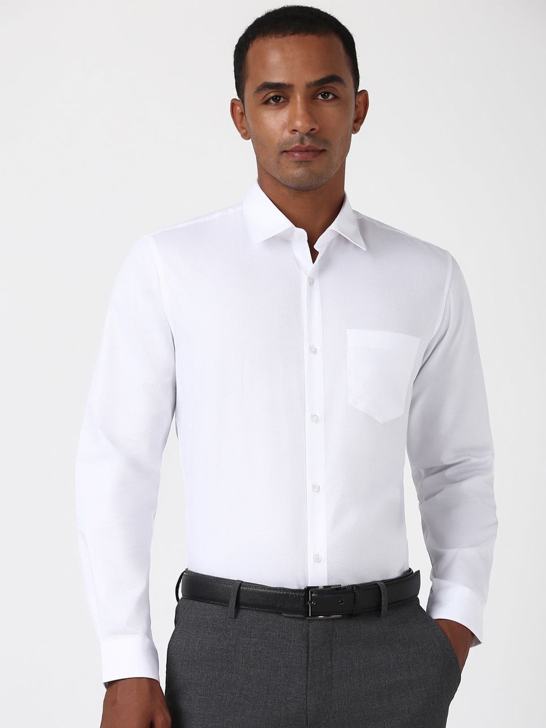 Peter England Men Self Design Solid Slim Fit Opaque Formal Shirt, White
Peter England Men Self Design Solid Slim Fit Opaque Formal Shirt, White