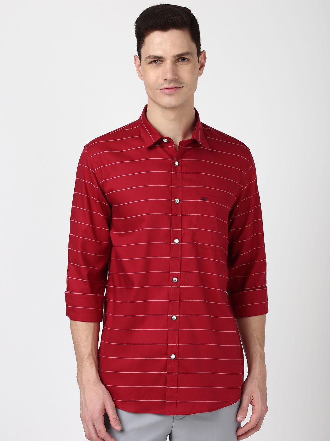 Peter England Casuals Men Horizontal Stripes Striped Slim Fit Opaque Casual Shirt, Red
Peter England Casuals Men Horizontal Stripes Striped Slim Fit Opaque Casual Shirt, Red