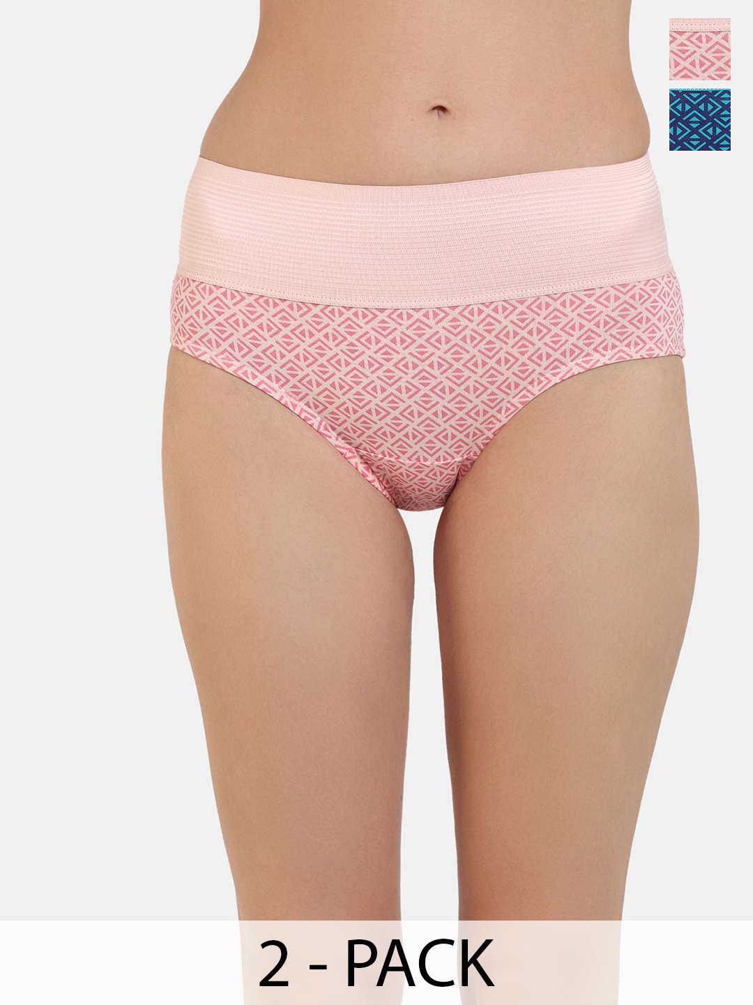 Zivame Women Mid-rise Pack Of 2 Geometric Printed Hipster Briefs ZI2693FASHPORNG, Blue
Zivame Women Mid-rise Pack Of 2 Geometric Printed Hipster Briefs ZI2693FASHPORNG, Blue