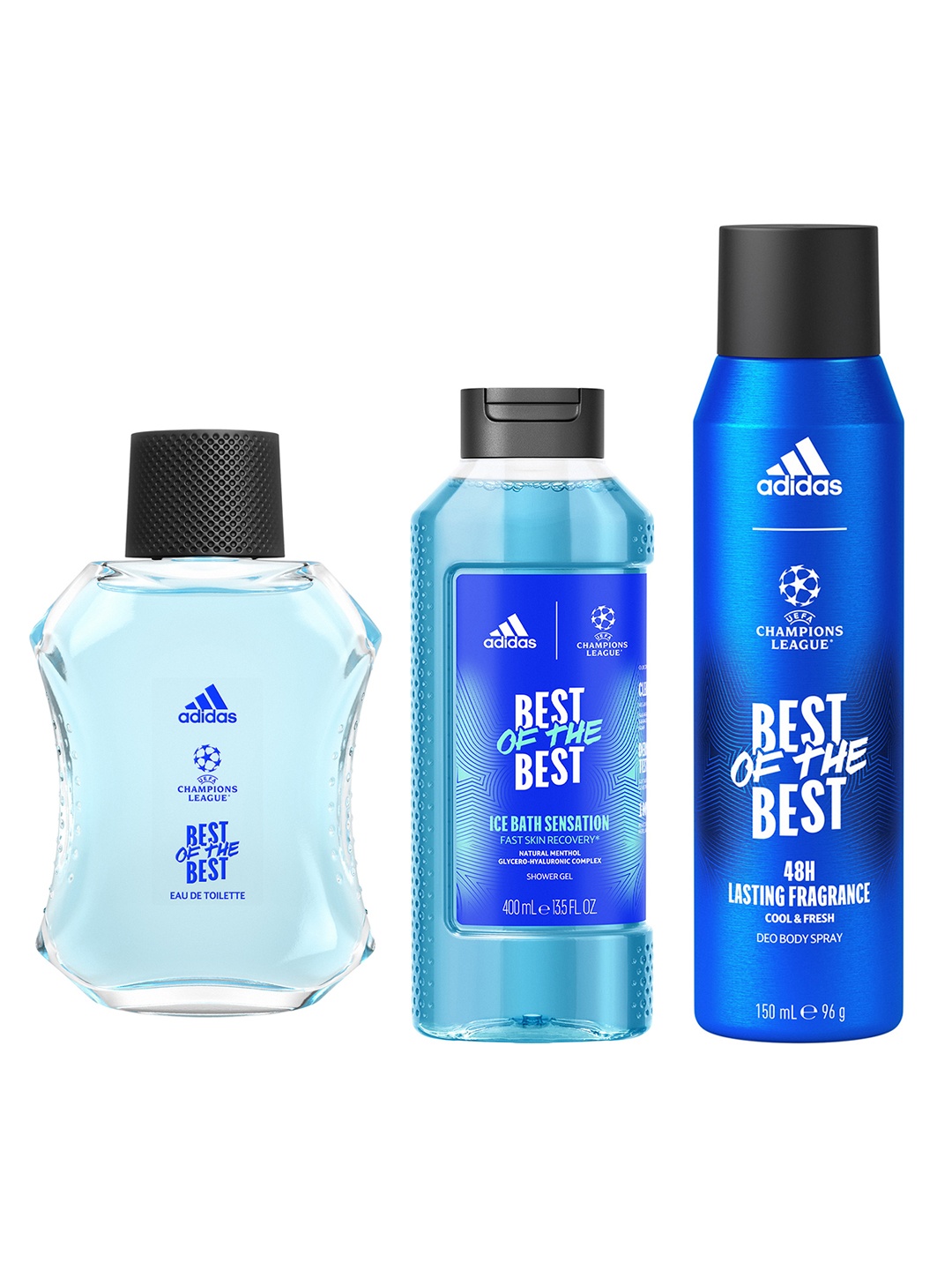 ADIDAS Men Best of the Best Combo - EDT 100 ml + Body Spray 96 g + Shower Gel 400 ml, Blue
ADIDAS Men Best of the Best Combo - EDT 100 ml + Body Spray 96 g + Shower Gel 400 ml, Blue