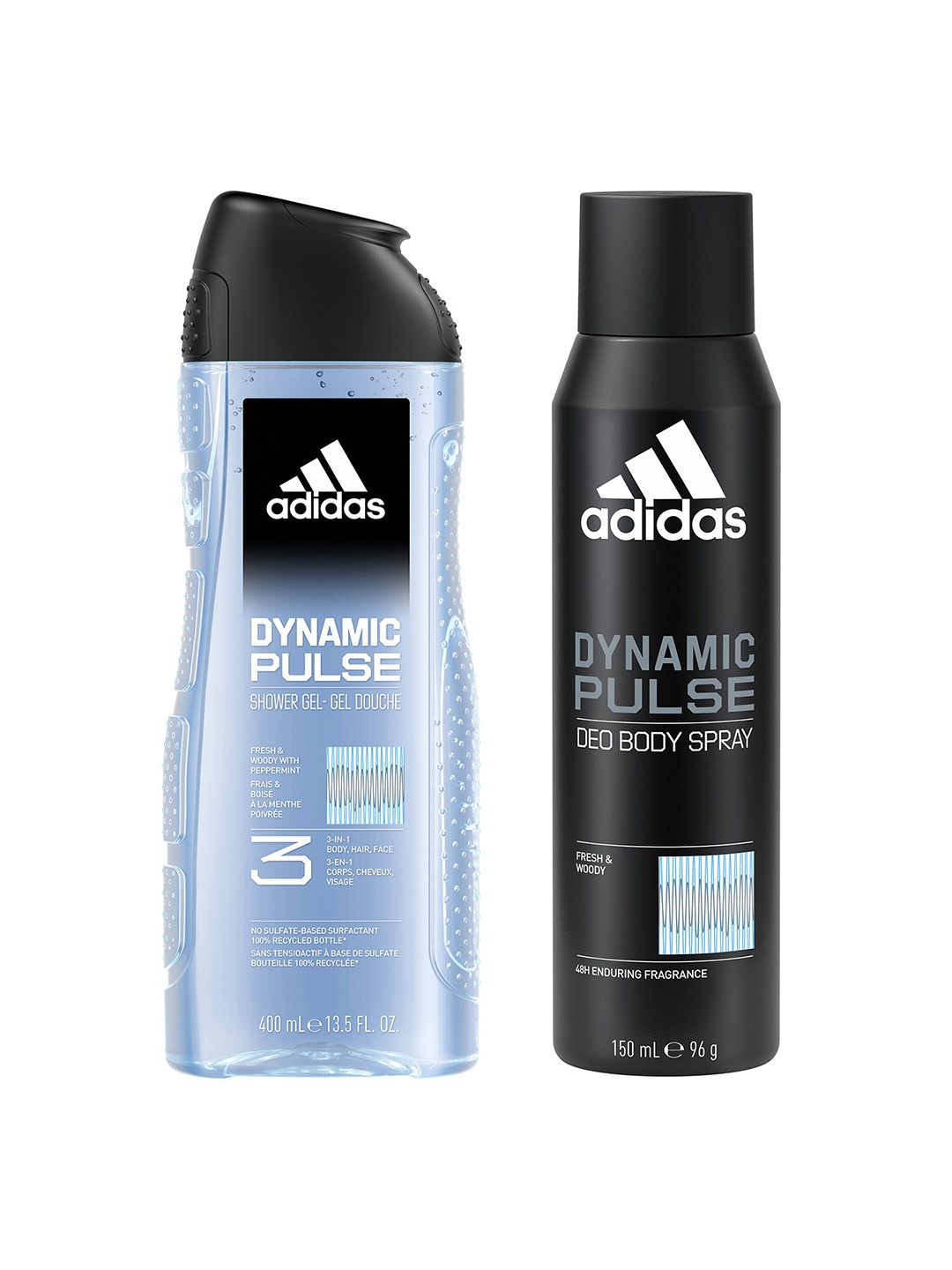 ADIDAS Men Set Of Dynamic Pulse 3-IN-1 Shower Gel-400 ml With Dynamic Deo Body Spray-96g, Blue
ADIDAS Men Set Of Dynamic Pulse 3-IN-1 Shower Gel-400 ml With Dynamic Deo Body Spray-96g, Blue
