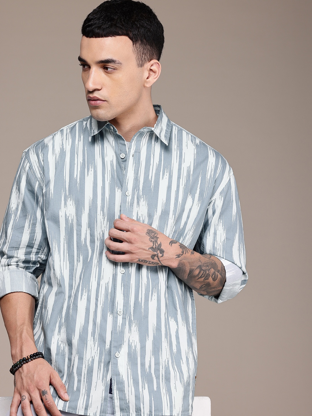 The Roadster Life Co. Relaxed Fit Printed Drop-Shoulder Sleeves Pure Cotton Casual Shirt, Blue
The Roadster Life Co. Relaxed Fit Printed Drop-Shoulder Sleeves Pure Cotton Casual Shirt, Blue