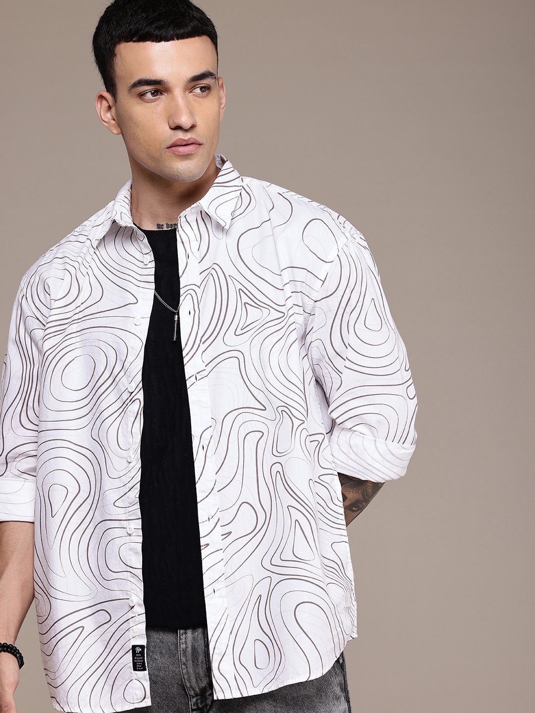 The Roadster Life Co. Relaxed Fit Printed Drop-Shoulder Sleeves Pure Cotton Casual Shirt, White
The Roadster Life Co. Relaxed Fit Printed Drop-Shoulder Sleeves Pure Cotton Casual Shirt, White