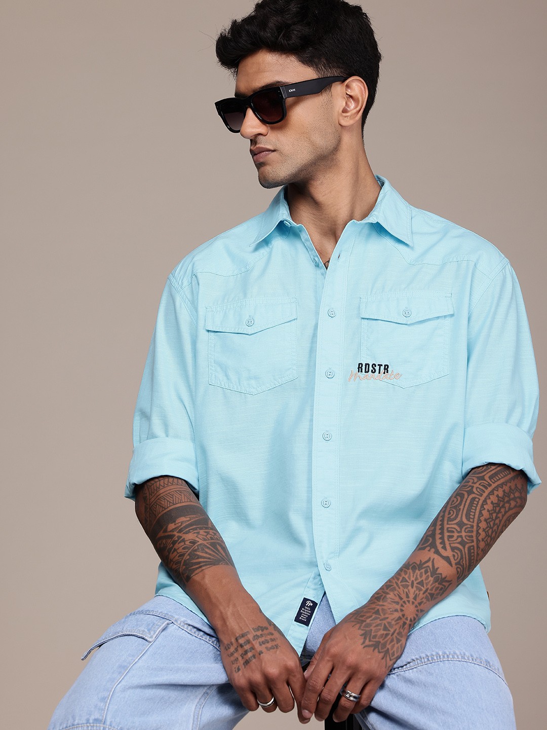 The Roadster Life Co. Relaxed Fit Drop-Shoulder Sleeves Pure Cotton Casual Shirt, Blue
The Roadster Life Co. Relaxed Fit Drop-Shoulder Sleeves Pure Cotton Casual Shirt, Blue