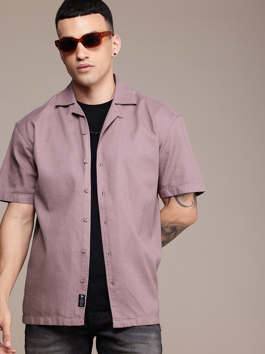 The Roadster Life Co. Textured Drop-Shoulder Relaxed Fit Pure Cotton Casual Shirt, Mauve
The Roadster Life Co. Textured Drop-Shoulder Relaxed Fit Pure Cotton Casual Shirt, Mauve