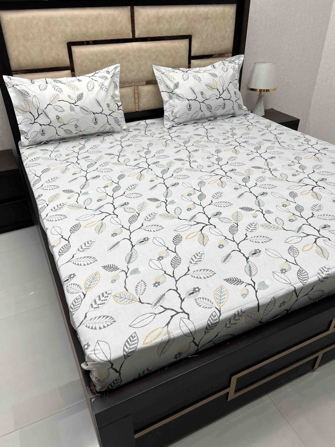 Pure Decor Grey & Black Floral Pure Cotton 350 TC Queen Bedsheet with 2 Pillow Covers
Pure Decor Grey & Black Floral Pure Cotton 350 TC Queen Bedsheet with 2 Pillow Covers