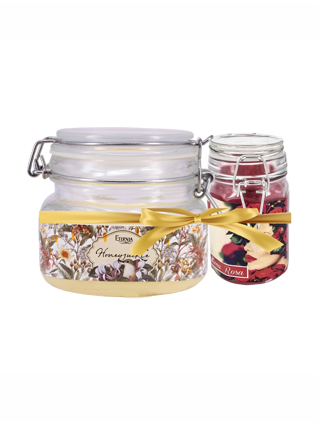 Premsons Combo of Honeysuckle 28 Hours Jar Candle with Rose 16 Hours Jar Candle, White
Premsons Combo of Honeysuckle 28 Hours Jar Candle with Rose 16 Hours Jar Candle, White