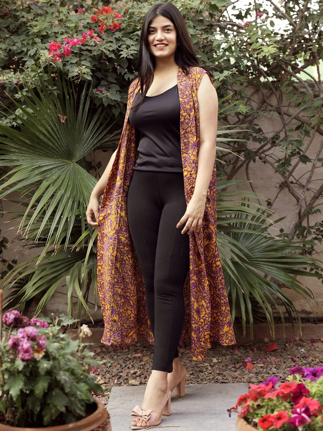 Exotic India Women Vintage Pure Silk Longline Open Front Jacket with Pockets, Yellow
Exotic India Women Vintage Pure Silk Longline Open Front Jacket with Pockets, Yellow