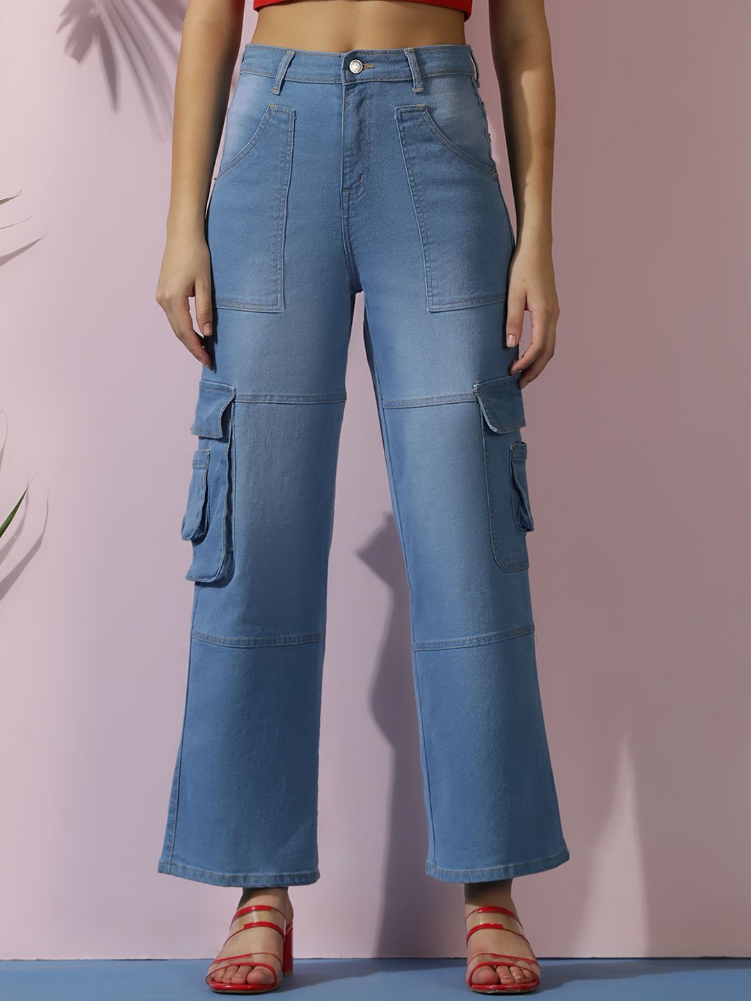 Stylecast X Kotty Women Jean Wide Leg High-Rise Mildly Distressed Light Fade Stretchable Jeans, Blue
Stylecast X Kotty Women Jean Wide Leg High-Rise Mildly Distressed Light Fade Stretchable Jeans, Blue