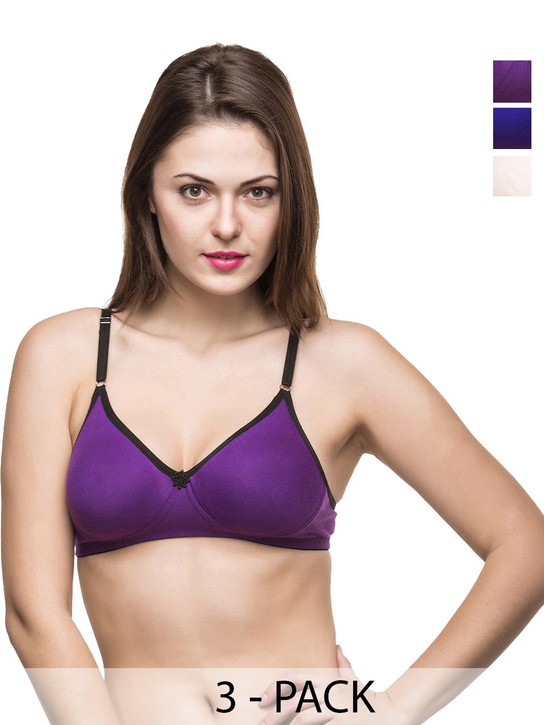 Docare Pack Of 3 Full Coverage Non Padded Non-Wired Seamless T Shirt Bra-All Day Comfort, Beige
Docare Pack Of 3 Full Coverage Non Padded Non-Wired Seamless T Shirt Bra-All Day Comfort, Beige