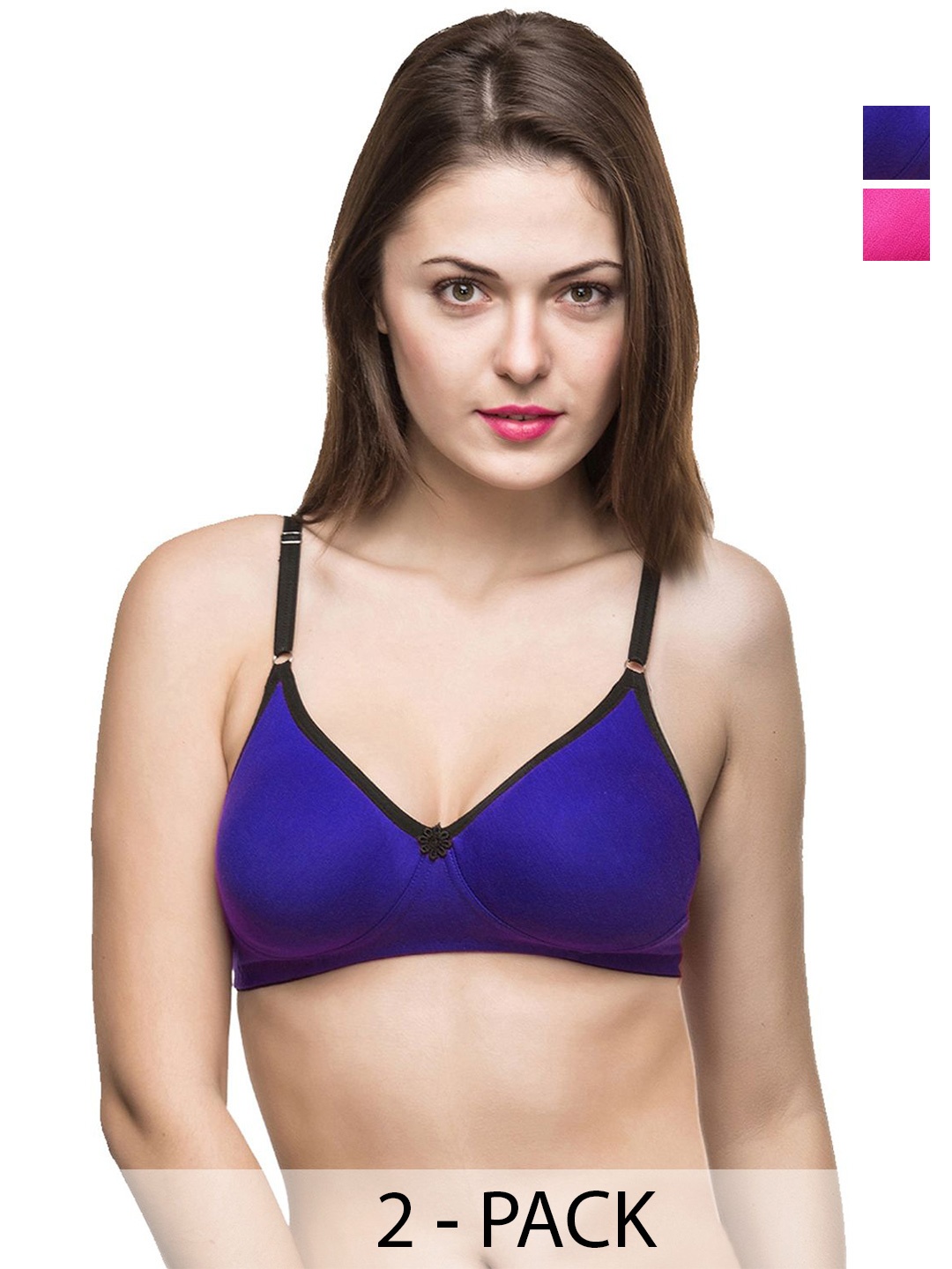 Docare Pack Of 2 Full Coverage Non Padded Non-Wired Cotton T-shirt Bra-All Day Comfort, Blue
Docare Pack Of 2 Full Coverage Non Padded Non-Wired Cotton T-shirt Bra-All Day Comfort, Blue