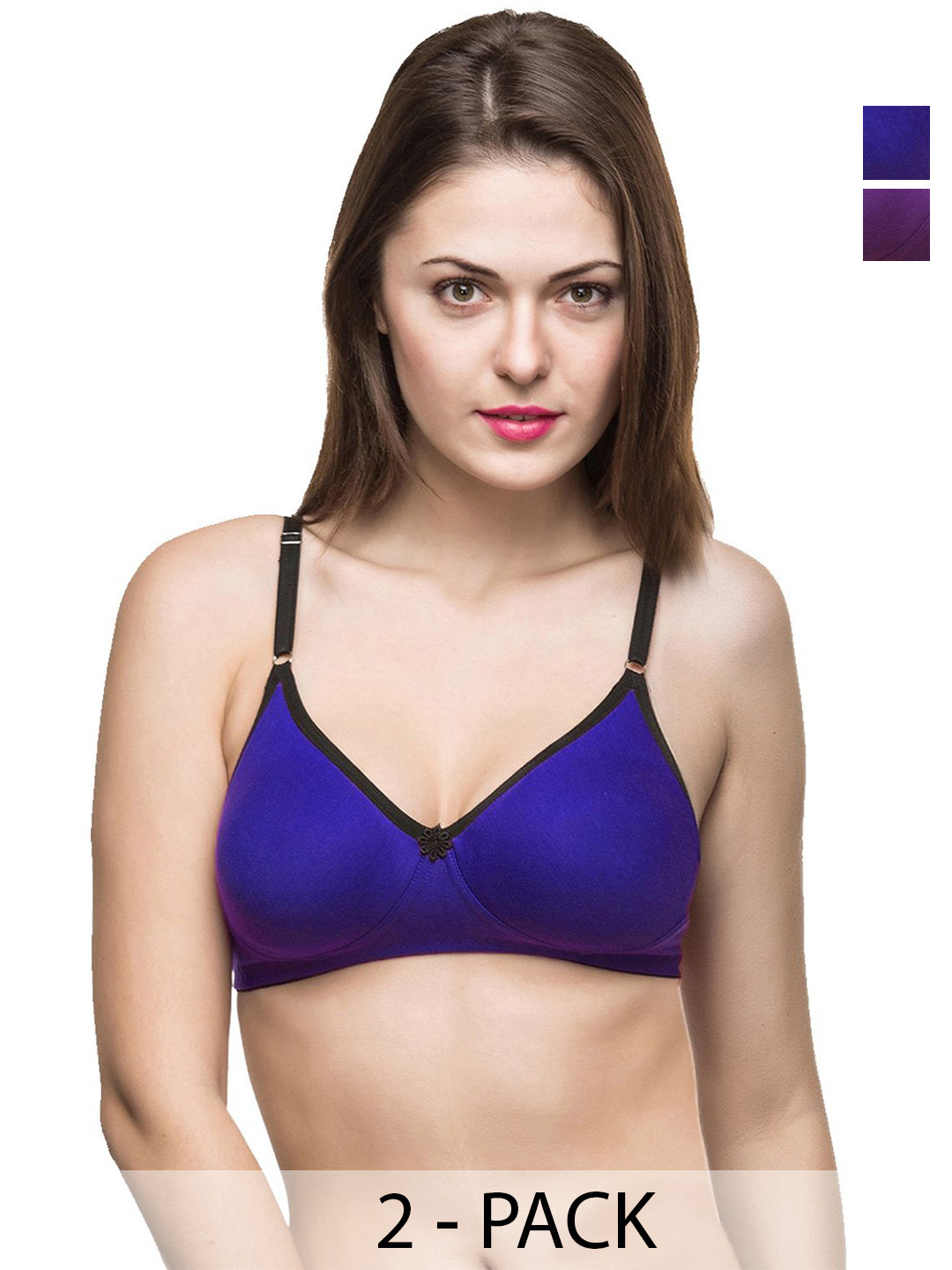 Docare Pack Of 2 Full Coverage Non Padded Non-Wired Seamless T Shirt Bra-All Day Comfort, Blue
Docare Pack Of 2 Full Coverage Non Padded Non-Wired Seamless T Shirt Bra-All Day Comfort, Blue