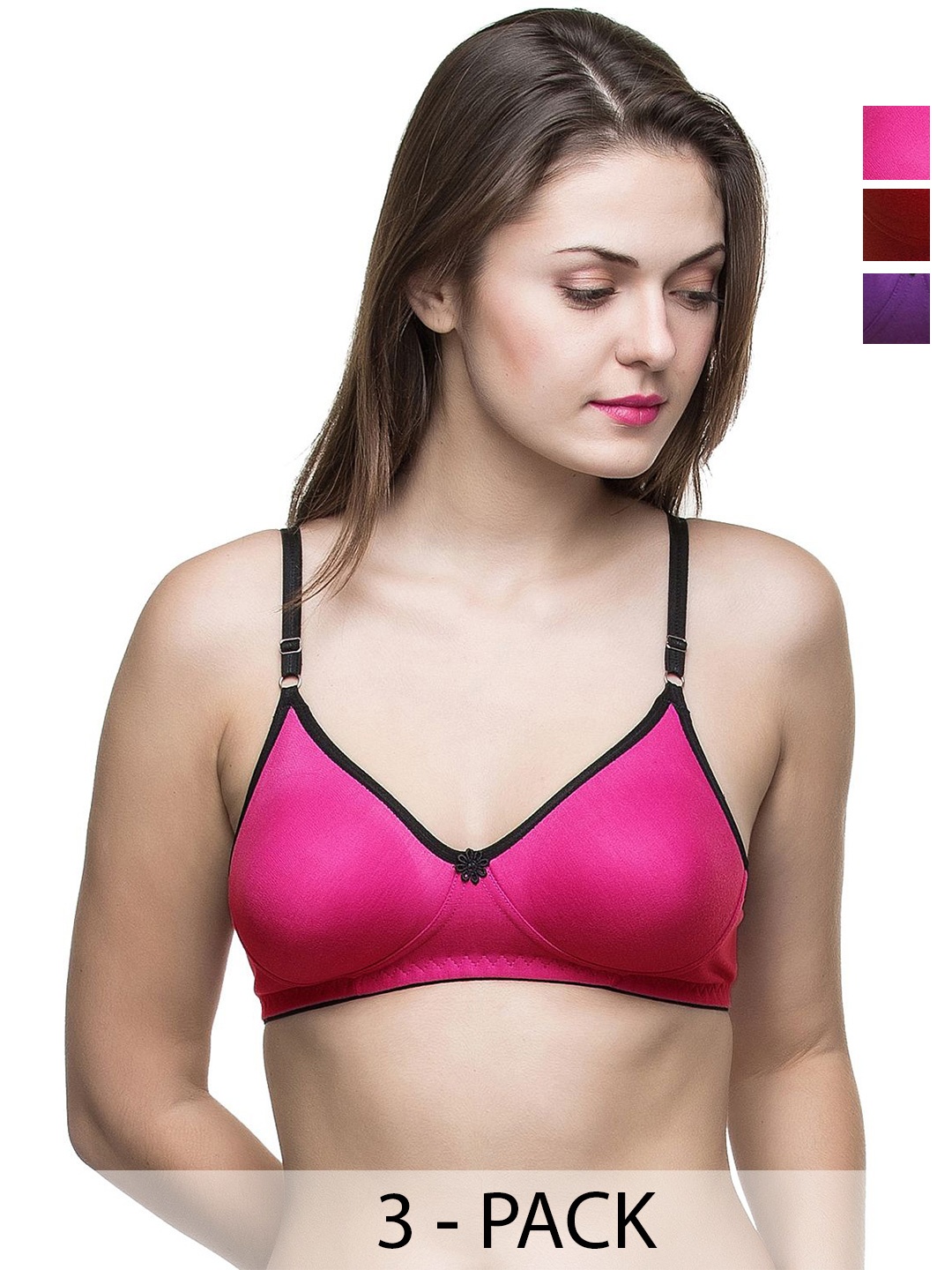 Docare Pack Of 3 Full Coverage Non Padded Non-Wired Seamless T Shirt Bra-All Day Comfort, Purple
Docare Pack Of 3 Full Coverage Non Padded Non-Wired Seamless T Shirt Bra-All Day Comfort, Purple