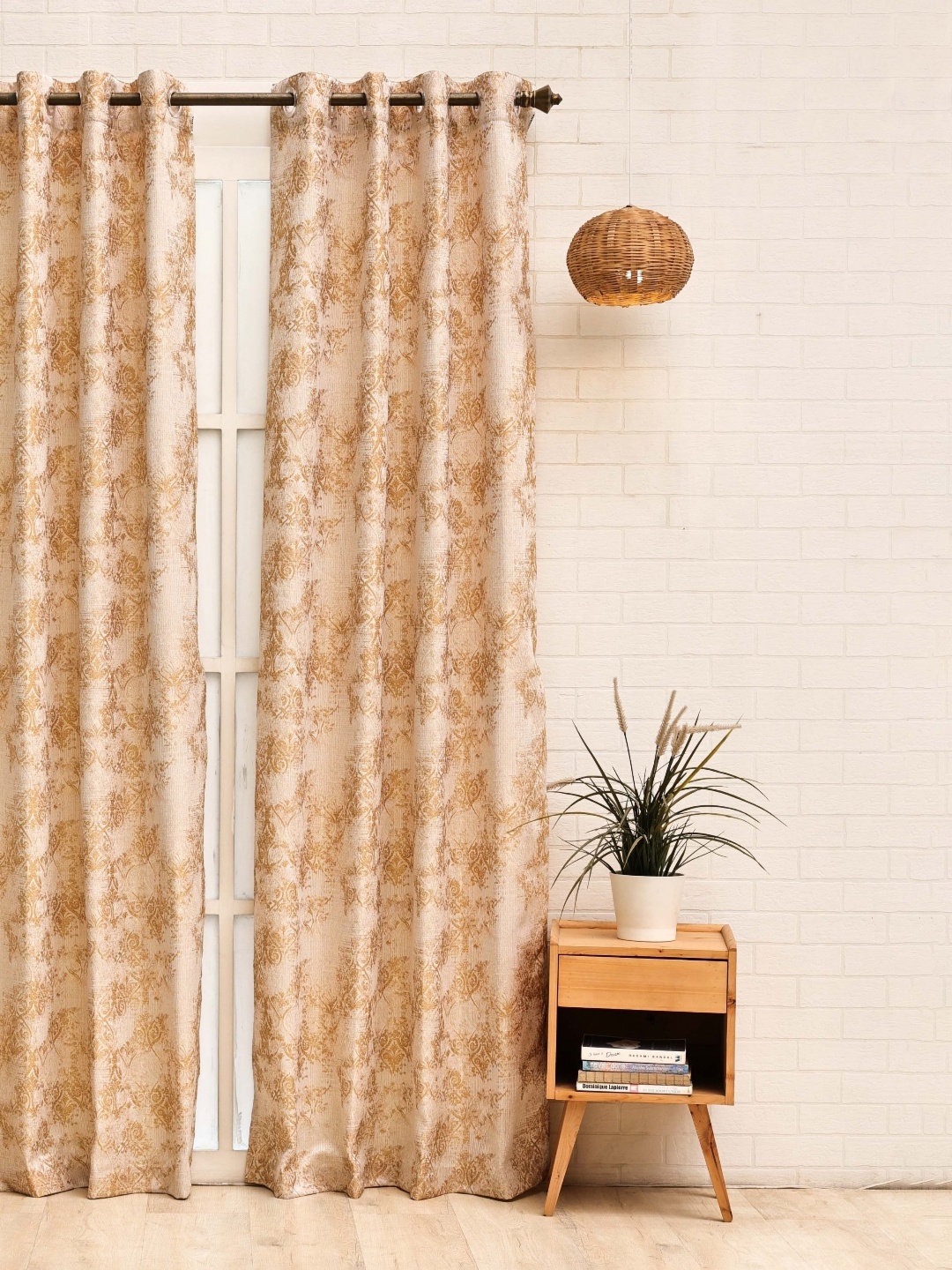 Ariana Gold Toned & Beige Ethnic Motifs Printed Room Darkening Long Door Curtain
Ariana Gold Toned & Beige Ethnic Motifs Printed Room Darkening Long Door Curtain
