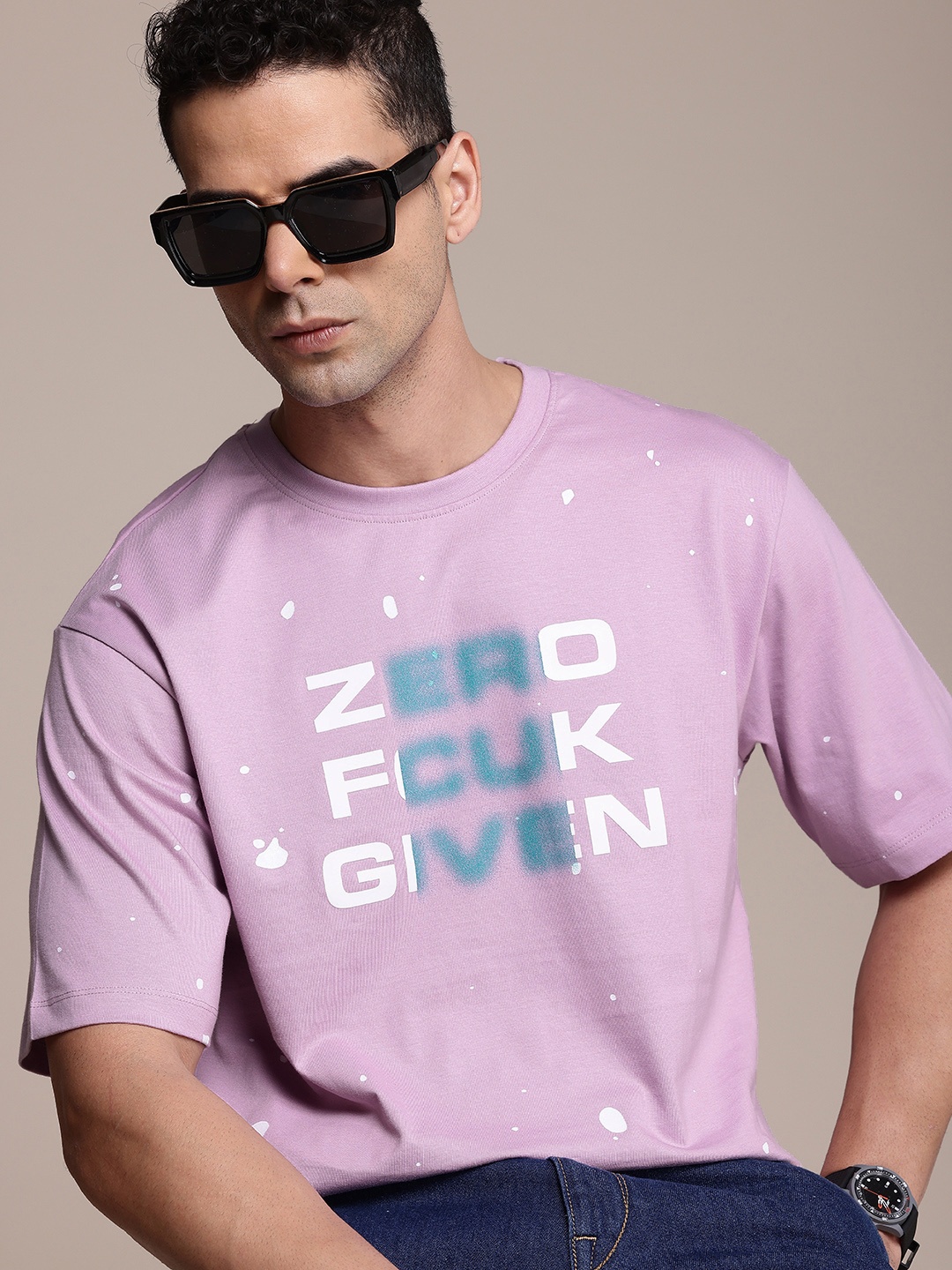 FCUK Typography Printed Drop-Shoulder Sleeves Pure Cotton Oversized T-shirt, Lavender
FCUK Typography Printed Drop-Shoulder Sleeves Pure Cotton Oversized T-shirt, Lavender