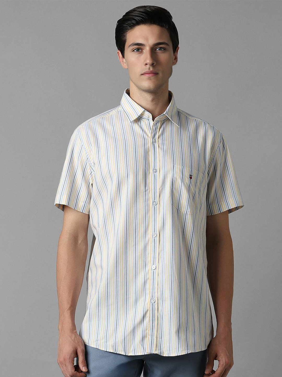 Louis Philippe Sport Slim Fit Striped Spread Collar Pure Cotton Casual Shirt, Yellow
Louis Philippe Sport Slim Fit Striped Spread Collar Pure Cotton Casual Shirt, Yellow
